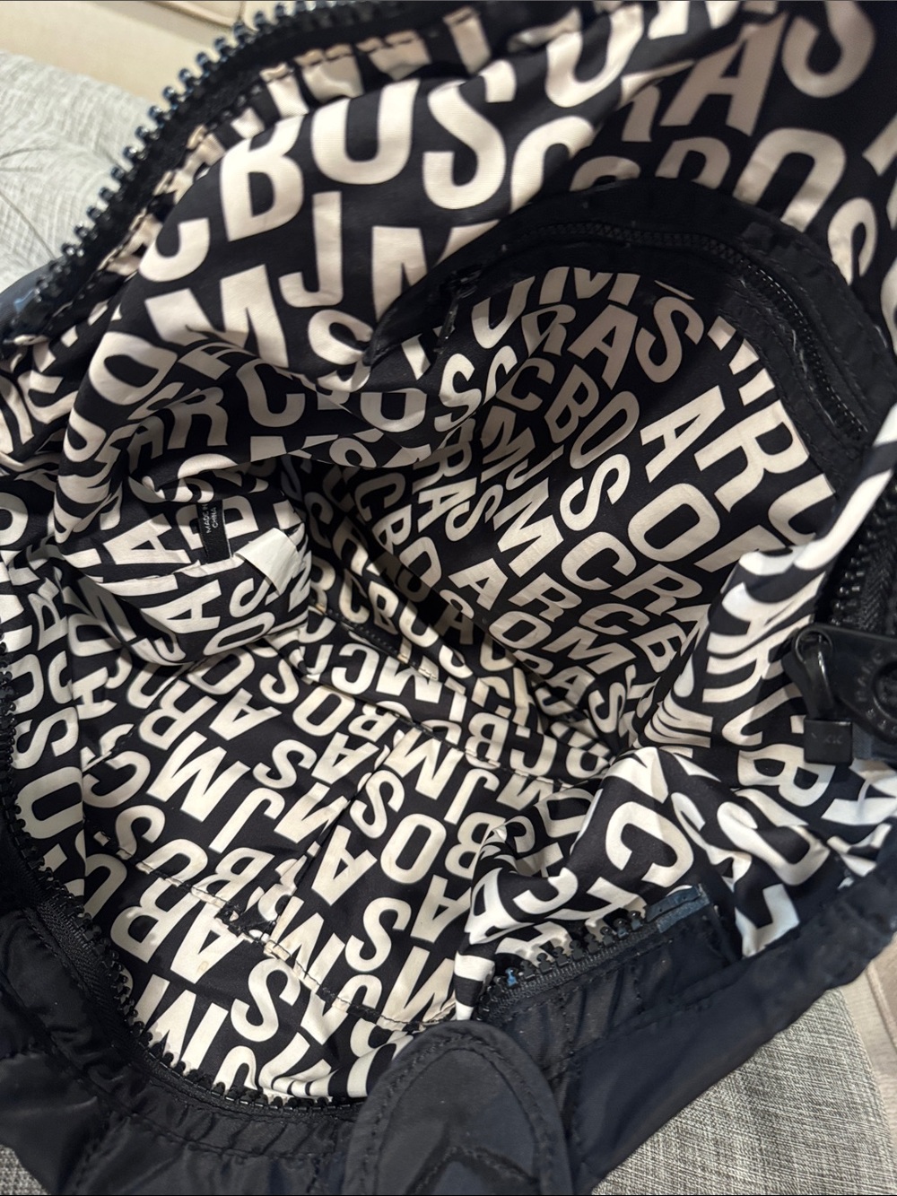Marc Jacobs Bag Large Standard Supply Logo Stitched Black Weekender Travel Tote - Picture 15 of 17